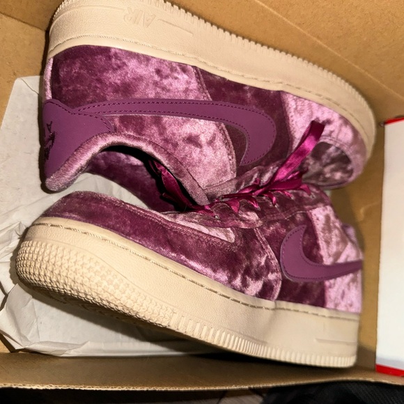 Velvet Air Force 1s - Picture 3 of 4
